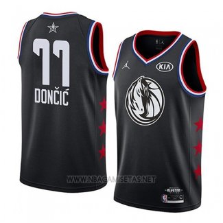 Camiseta All Star 2019 Dallas Mavericks Luka Doncic NO 77 Negro