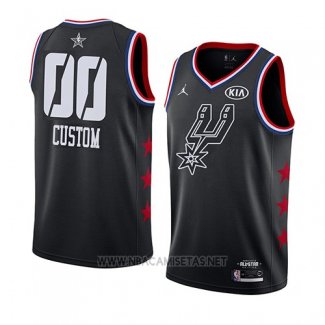 Camiseta All Star 2019 San Antonio Spurs Personalizada Negro