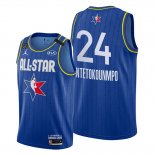 Camiseta All Star 2020 Milwaukee Bucks Giannis Antetokounmpo NO 24 Azul