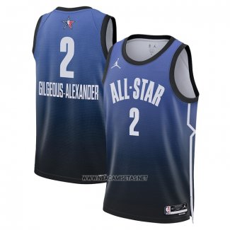 Camiseta All Star 2023 Oklahoma City Thunder Shai Gilgeous-Alexander NO 2 Azul