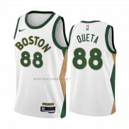 Camiseta Boston Celtics Neemias Queta NO 88 Ciudad 2023-24 Blanco