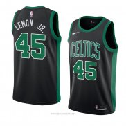 Camiseta Boston Celtics Walter Lemon JR. NO 45 Statement 2018 Negro.