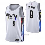 Camiseta Brooklyn Nets Goran Dragic NO 9 Ciudad 2022-23 Blanco