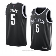 Camiseta Brooklyn Nets Mitch Creek NO 5 Icon 2018 Negroo