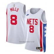 Camiseta Brooklyn Nets Patty Mills NO 8 Classic 2022-23 Blanco