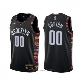 Camiseta Brooklyn Nets Personalizada Ciudad Negro