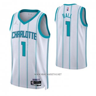 Camiseta Charlotte Hornets LaMelo Ball NO 1 Association 2022-23 Blanco