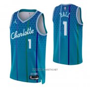 Camiseta Charlotte Hornets LaMelo Ball NO 1 Ciudad 2022-23 Azul