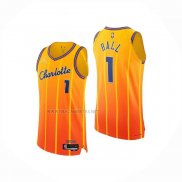 Camiseta Charlotte Hornets LaMelo Ball NO 1 Ciudad Authentic 2025-26 Naranja