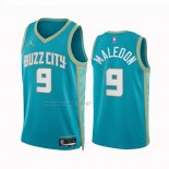 Camiseta Charlotte Hornets Theo Maledon NO 9 Ciudad 2023-24 Verde