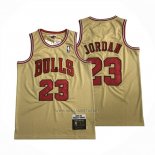 Camiseta Chicago Bulls Michael Jordan NO 23 Mitchell & Ness 1995-96 Oro