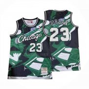 Camiseta Chicago Bulls Michael Jordan NO 23 Mitchell & Ness Verde