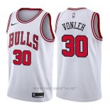 Camiseta Chicago Bulls Noah Vonleh NO 30 Association 2017-18 Blanco