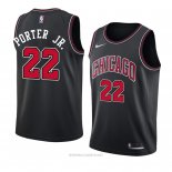 Camiseta Chicago Bulls Otto Porter JR. NO 22 Statement 2018 Negro