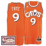 Camiseta Cleveland Cavaliers Channing Frye NO 9 Retro Naranja