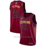 Camiseta Cleveland Cavaliers Kendrick Perkins NO 21 Icon 2017-18 Finals Bound Rojo