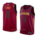 Camiseta Cleveland Cavaliers Kevin Love NO 0 Icon 2017-18 Finals Bound Rojo