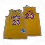 Camiseta Cleveland Cavaliers LeBron James NO 23 Hardwood Classics Amarillo