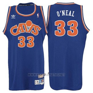 Camiseta Cleveland Cavaliers Shaquille O'Neal NO 33 Retro 2008 Azul