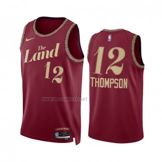 Camiseta Cleveland Cavaliers Tristan Thompson NO 12 Ciudad 2023-24 Rojo