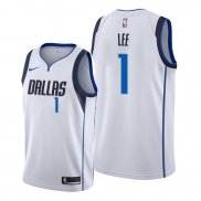 Camiseta Dallas Mavericks Courtney Lee NO 1 Association Blanco