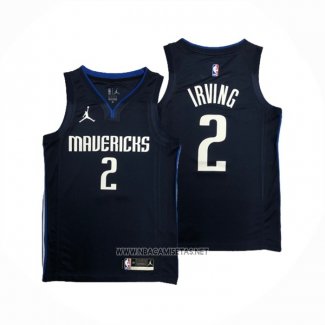 Camiseta Dallas Mavericks Kyrie Irving NO 2 Statement 2019-20 Azul