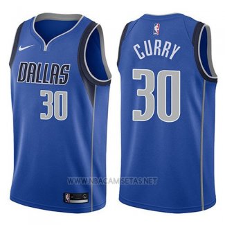 Camiseta Dallas Mavericks Seth Curry NO 30 Icon 2017-18 Azul