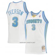 Camiseta Denver Nuggets Allen Iverson NO 3 Mitchell & Ness 2006-07 Blanco