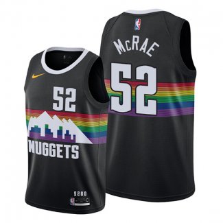 Camiseta Denver Nuggets Jordan Mcrae NO 52 Ciudad 2019-20 Negro