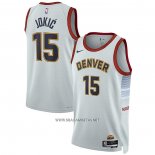 Camiseta Denver Nuggets Nikola Jokic NO 15 Ciudad 2022-23 Blanco