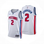 Camiseta Detroit Pistons Cade Cunningham NO 2 Association 2024-25 Blanco