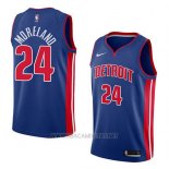 Camiseta Detroit Pistons Eric Moreland NO 24 Icon 2018 Azul