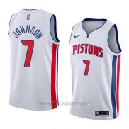 Camiseta Detroit Pistons Stanley Johnson NO 7 Association 2018 Blanco
