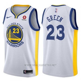 Camiseta Golden State Warriors Draymond Green NO 23 2017-18 Blanco