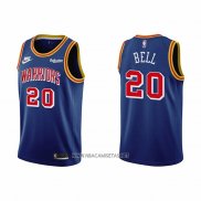 Camiseta Golden State Warriors Jordan Bell NO 20 75th Anniversary Azul