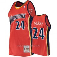 Camiseta Golden State Warriors Rick Barry NO 24 2009-10 Hardwood Classics Naranja