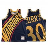 Camiseta Golden State Warriors Stephen Curry NO 30 Mitchell & Ness Big Face Azul