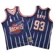 Camiseta Houston Rockets Bape NO 93 Retro Azul