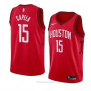 Camiseta Houston Rockets Clint Capela NO 15 Earned 2018-19 Rojo