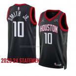 Camiseta Houston Rockets Jabari Smith Jr NO 10 Statement 2023-24 Negro