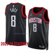 Camiseta Houston Rockets Jae'sean Tate NO 8 Statement 2023-24 Negro