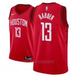 Camiseta Houston Rockets James Harden NO 13 Earned 2018-19 Rojo