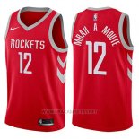 Camiseta Houston Rockets Luc Mbah A Moute NO 12 2017-18 Rojo