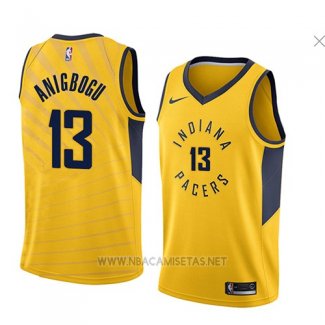 Camiseta Indiana Pacers Ike Anigbogu NO 13 Statement 2018 Amarillo