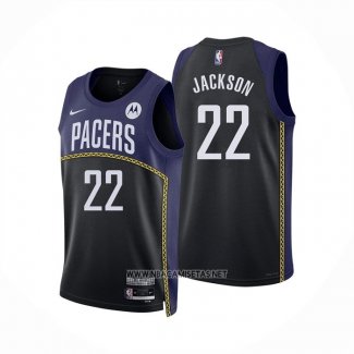 Camiseta Indiana Pacers Isaiah Jackson NO 22 Ciudad 2022-23 Azul