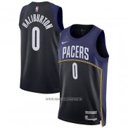 Camiseta Indiana Pacers Tyrese Haliburton NO 0 Ciudad 2022-23 Azul