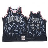 Camiseta Lightning Chicago Bulls Scottie Pippen NO 33 Negro
