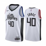 Camiseta Los Angeles Clippers Ivica Zubac NO 40 Ciudad Blanco