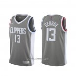 Camiseta Los Angeles Clippers Paul George NO 13 Earned 2020-21 Gris