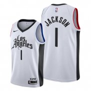 Camiseta Los Angeles Clippers Reggie Jackson NO 1 Classic 2019-20 Blanco